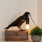 Gothic Halloween Crow Lamp — lifestyle shot