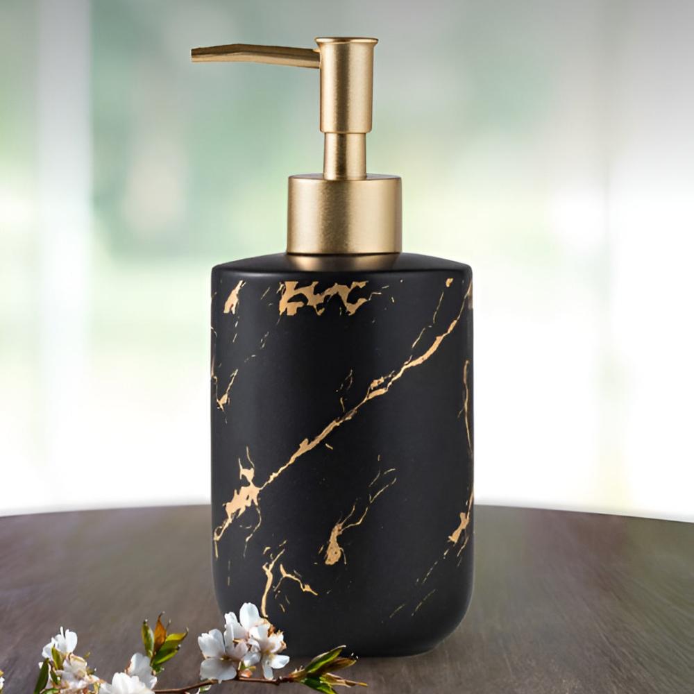 Golden Marble Luxe Dispenser — size and scale reference