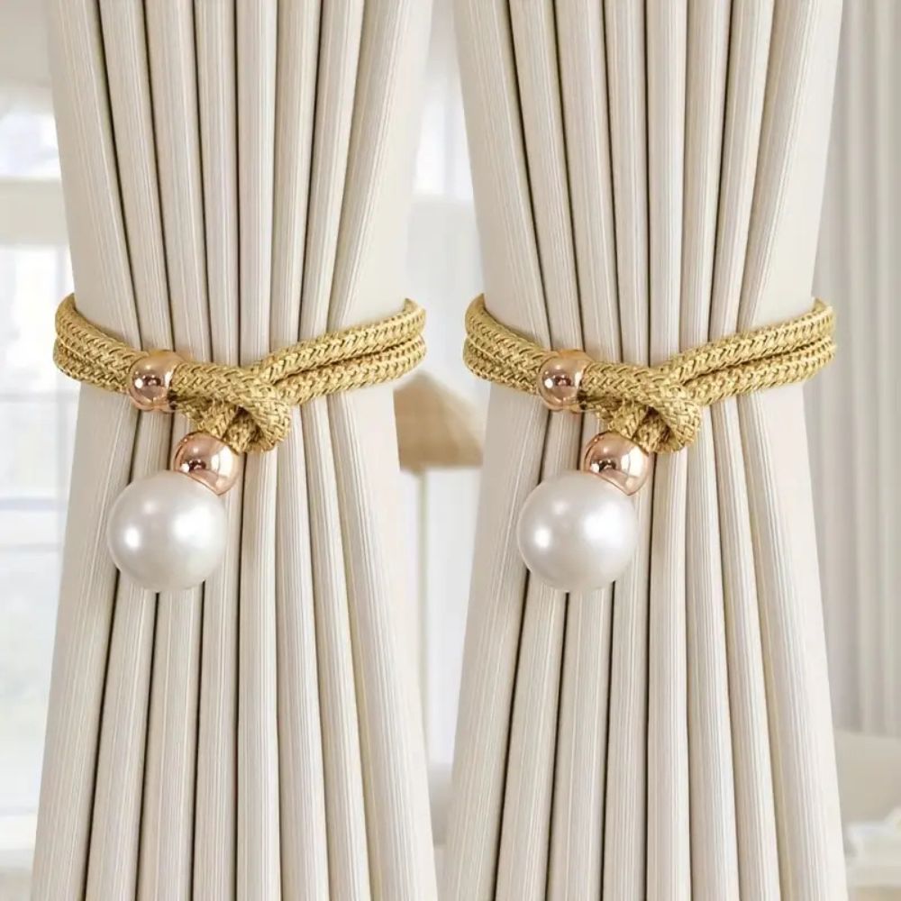 Lustrous Pearl Curtain Tie Back | 2 Pcs Set — main product photo