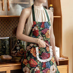 Elegant Oil-Proof Floral Apron — main product photo