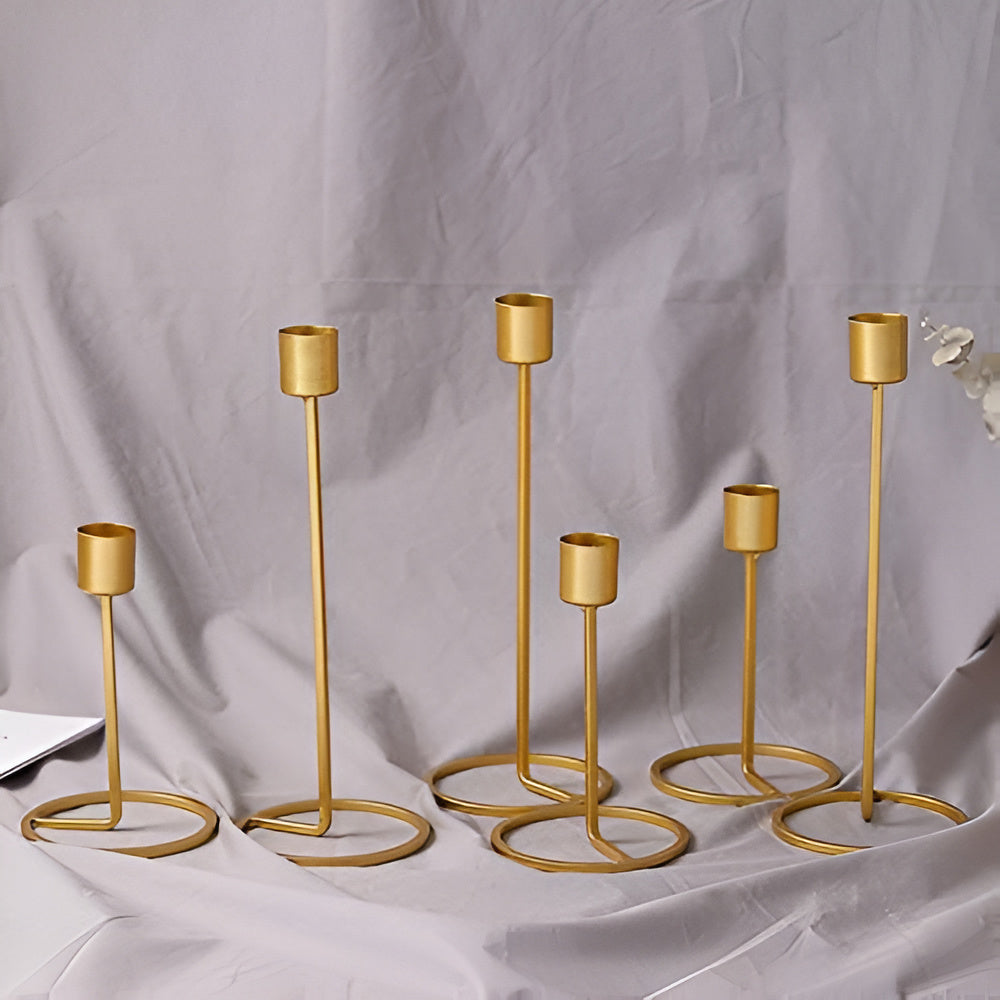 Golden Romantic Candle Holders — product in use