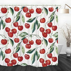 Sweet Cherry Delight Shower Curtain — product detail view
