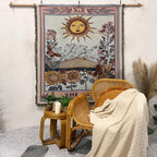 Boho Sun Tapestry Blanket — lifestyle shot