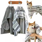 Gentle Touch Dog Drying Towel Robe — lifestyle shot