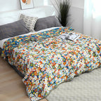Daisy Dreamer Reversible Tassel Blanket — size and scale reference