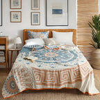Breathable Cotton Geometric Design Blanket — main product photo
