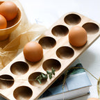 Wooden Egg Tray — product in use