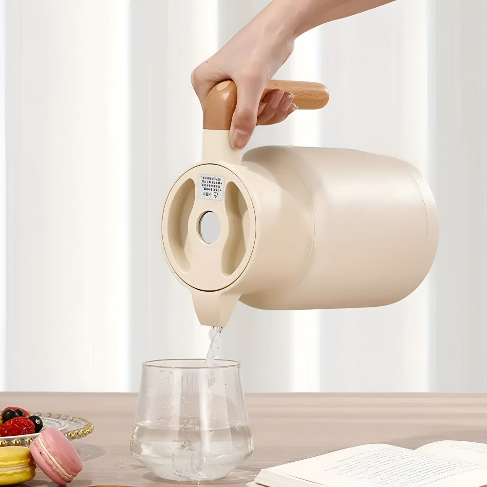 Classic Wooden Handle Thermal Carafe — product in use