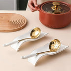 Flowline Ceramic Cooking Spoon Rest — product detail view