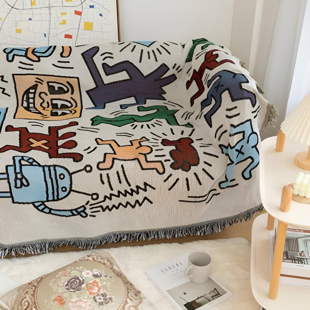 Bold Expressions Tassel Blanket — product detail view