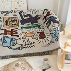 Bold Expressions Tassel Blanket — product detail view