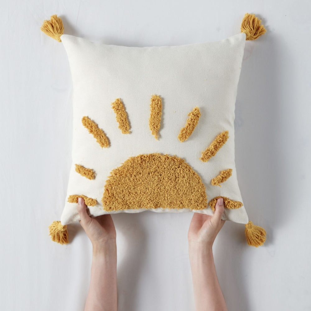Sunrise Bliss Boho Cushion Cover — product in use