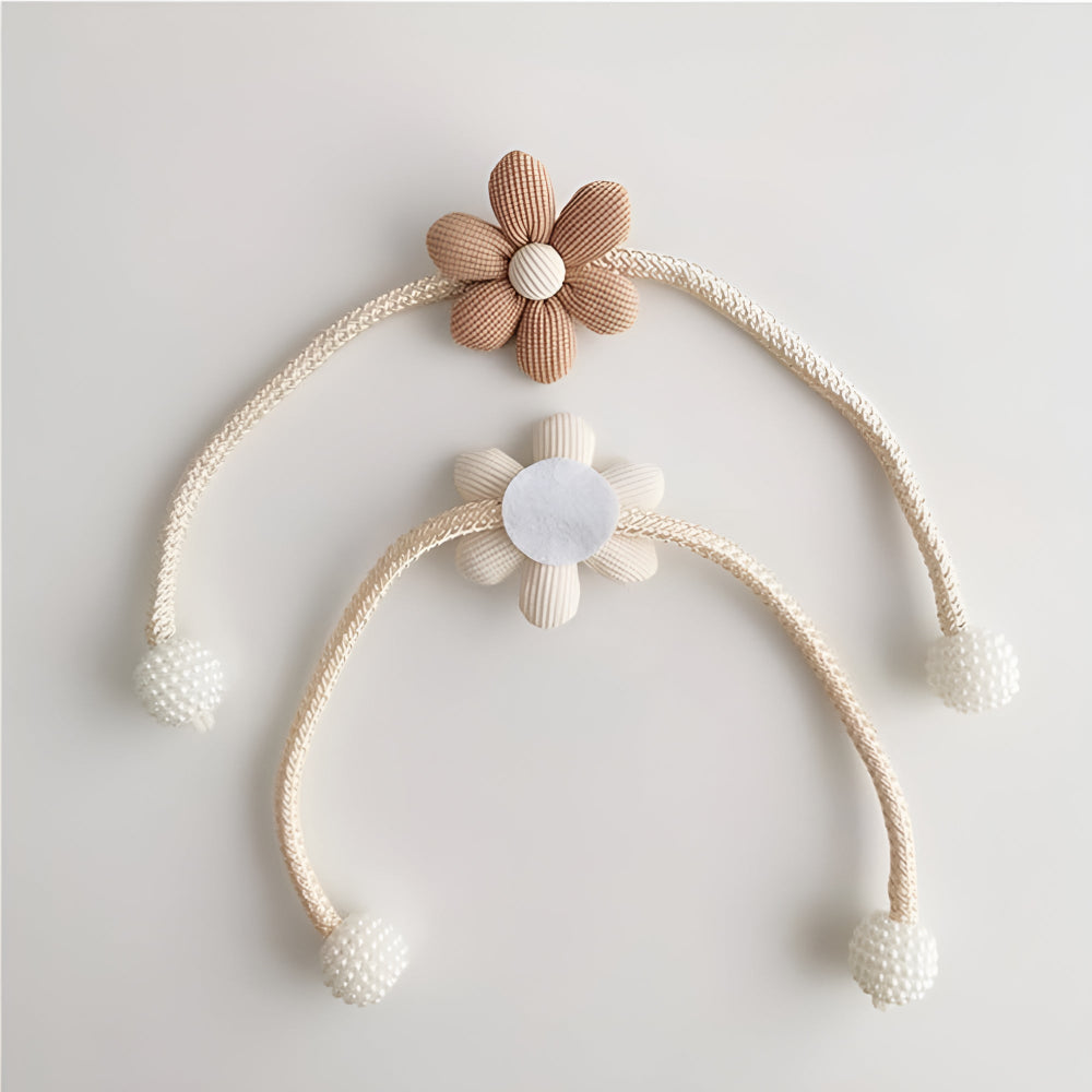 Whimsical Flower Curtain Tie Back — product detail view