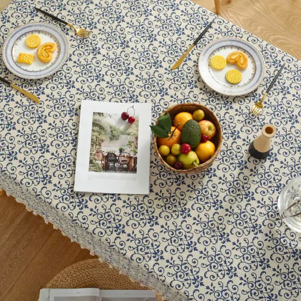 Cottage Chic Patterned Tablecloth — main product photo