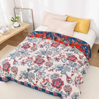 Retro Botanica Bliss Cotton Blanket — main product photo