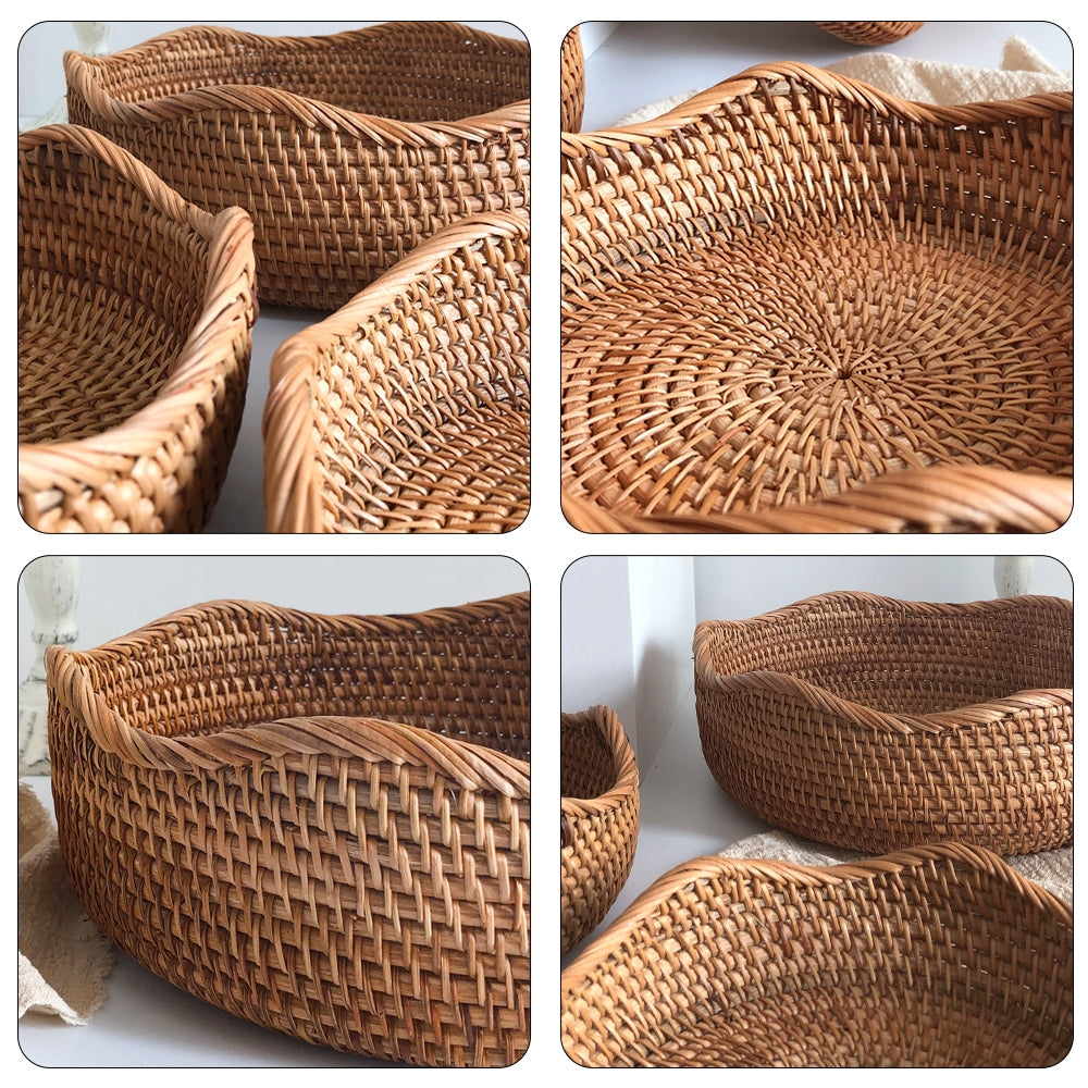 Stylish Handwoven Rattan Basket — lifestyle shot