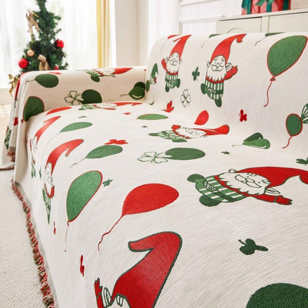 Jolly Gnome Christmas Sofa Cover — product detail view
