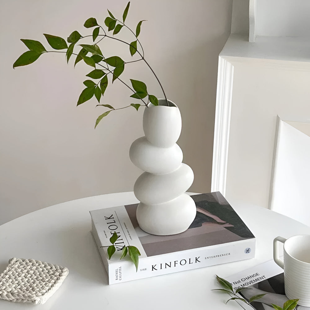 STRATA Sculptural Ceramic Vase — product detail view