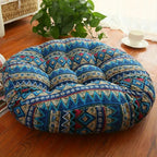 Round Boho Cushion Versatile Seating — product in use