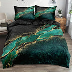 Jade Opulent Gold Accent Quilt Cover Set — main product photo