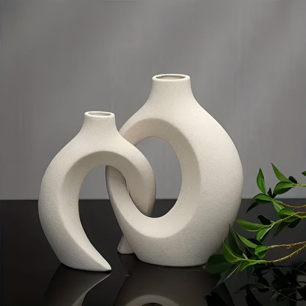 Unity Vase Duo | Modern Abstract Ceramic — product detail view