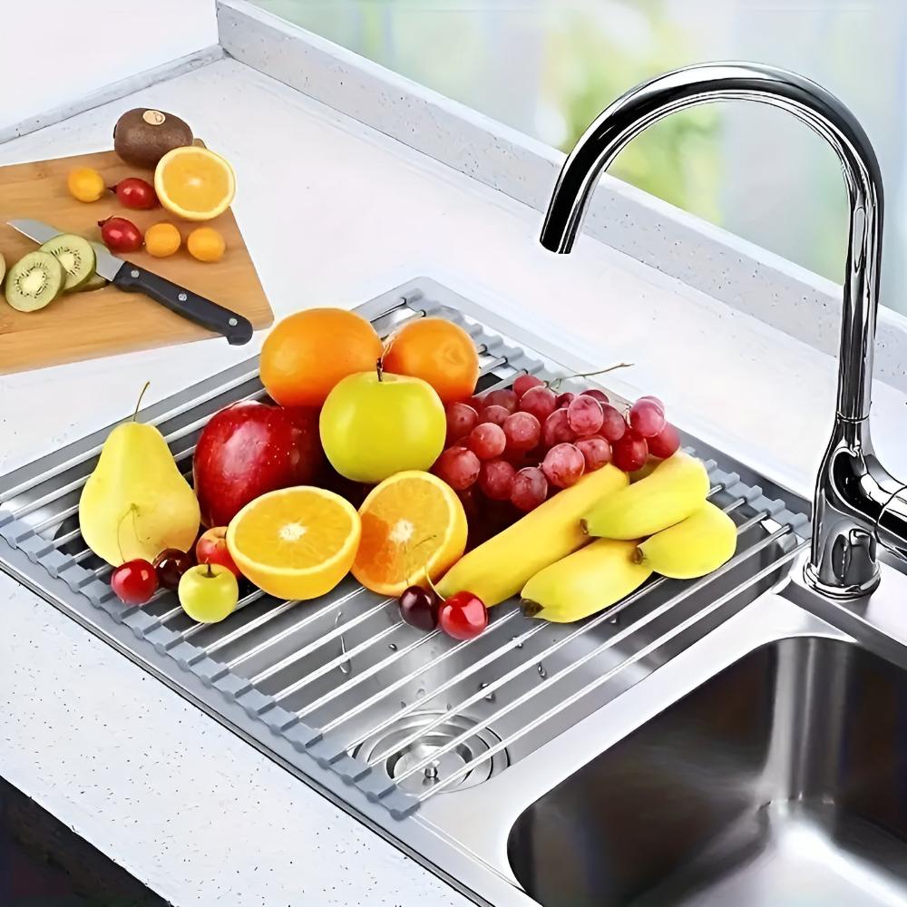 Stainless Steel Dish Drying Rolling Rack — main product photo
