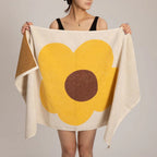Cheerful Floral Print Cotton Bath Towel — main product photo