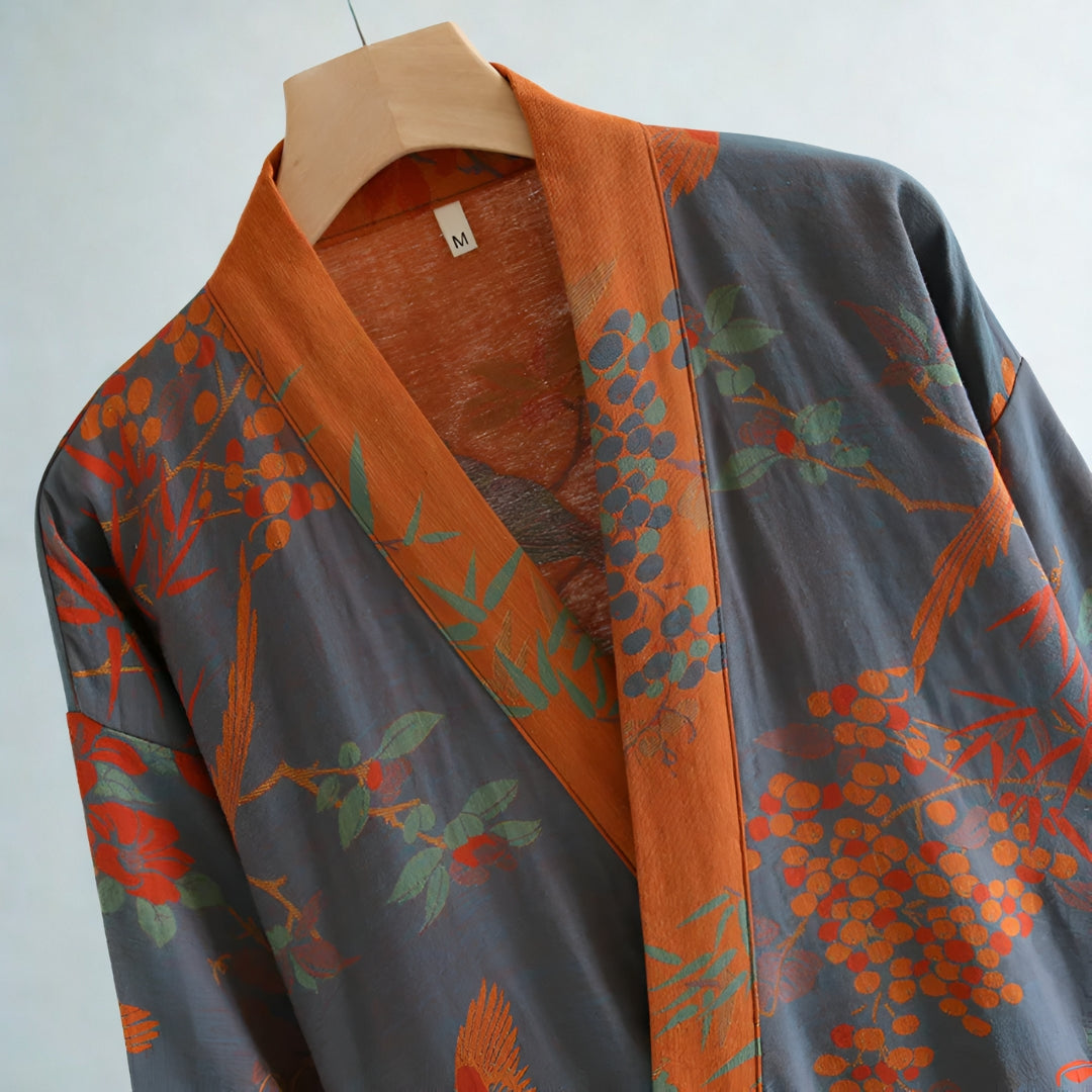 Retro Cotton Gauze Bathrobe — main product photo