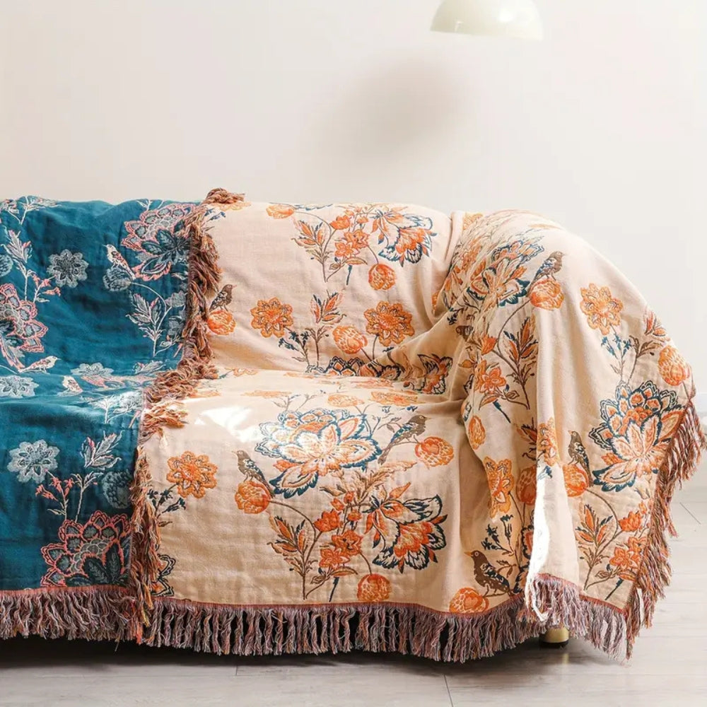 Rustic Cosy Boho Throw Blanket — main product photo