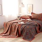 Blossom Embroidery Cotton Reversible Coverlet — main product photo