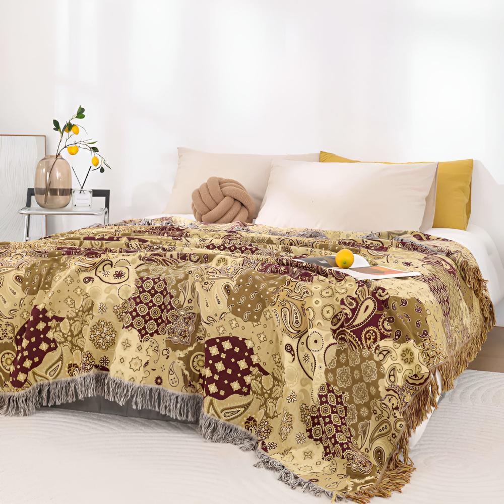 Bohemian Paisley Bliss Blanket — main product photo