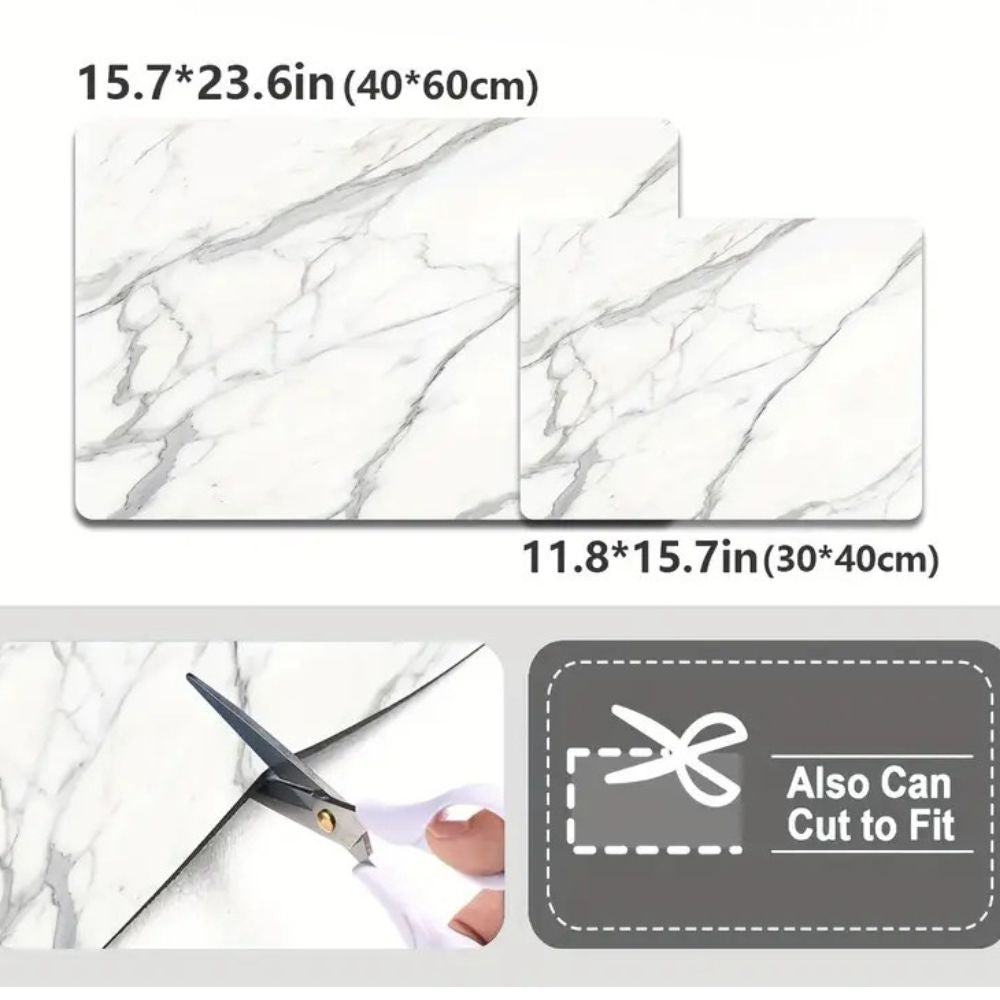 Marble Print Dish Drying Mat — product close-up
