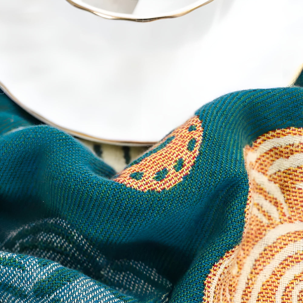 Exotic Floral Throw Blanket — product detail view