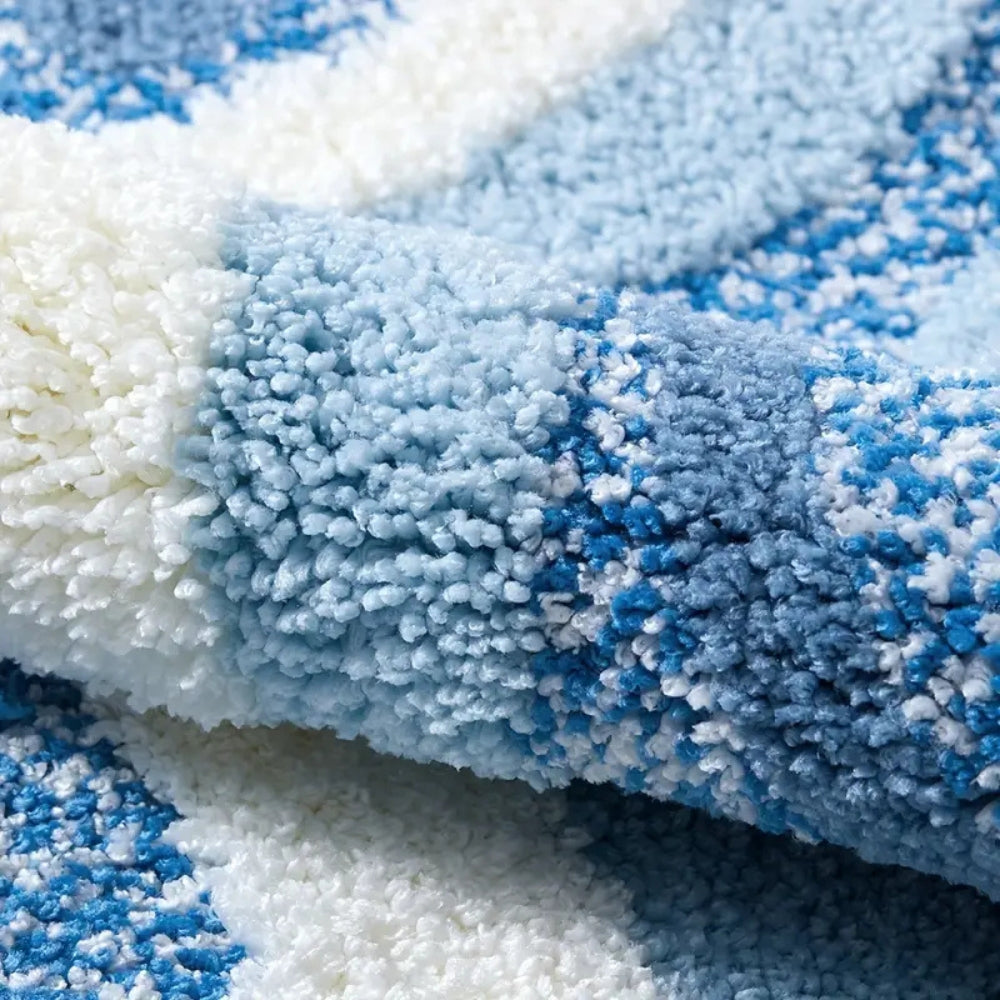 Seaside Ocean Waves Non-Slip Bathroom Mat — product detail view