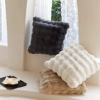 Rabbit Faux Fur Cushion Cover — product in use