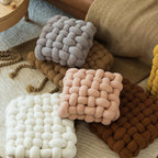 Plush Woven Knot Boucle Cushion — main product photo