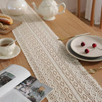 Rustic Crochet Bloom Table Runner — product detail view