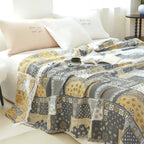 Mosaic Pattern Cotton Gauze Blanket — main product photo
