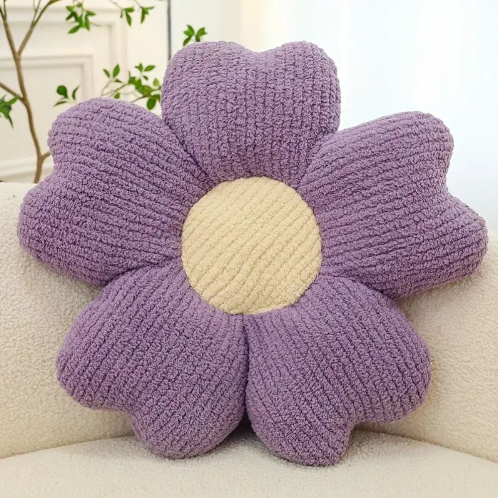 Flourish Flower Shaped Cushion — size and scale reference