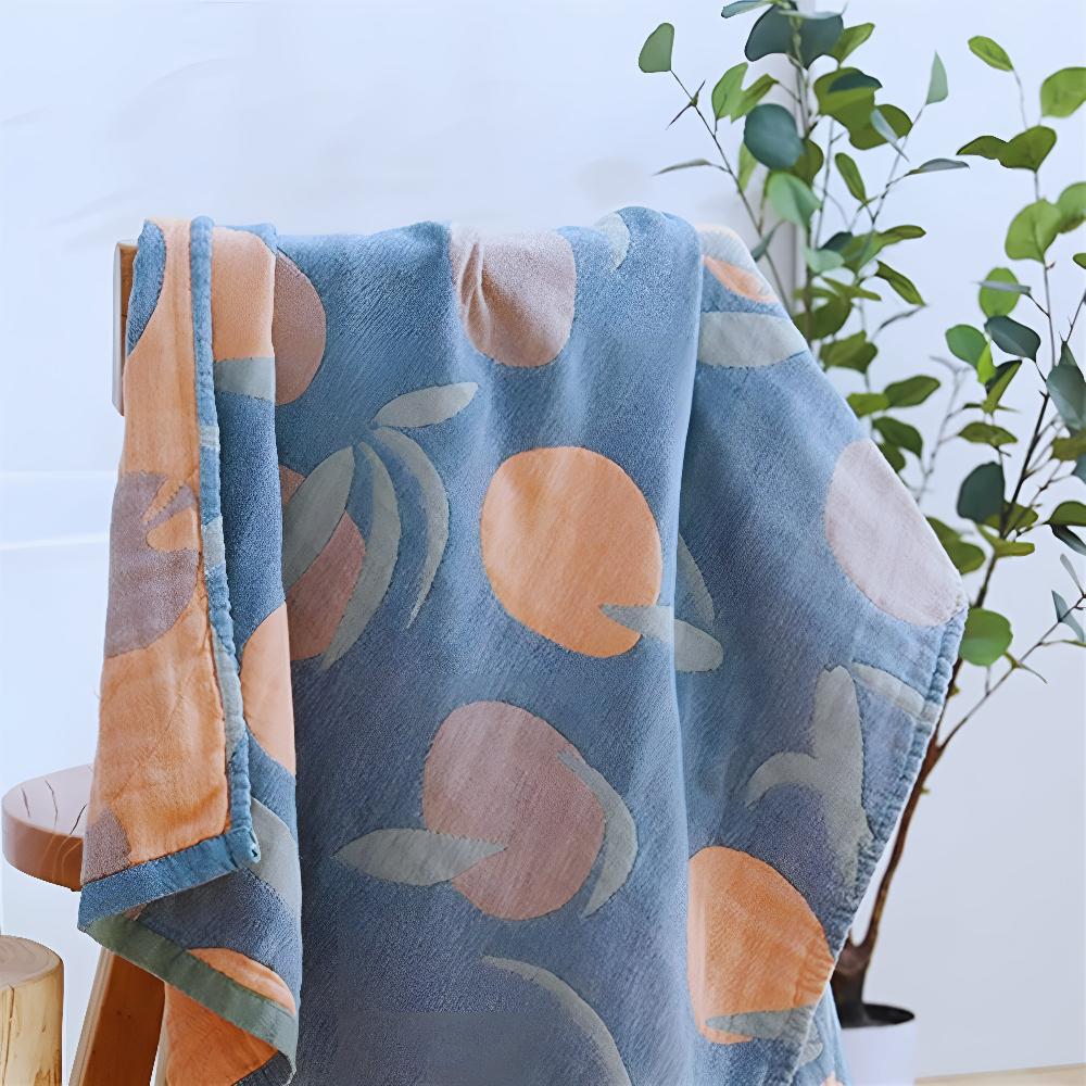 Peach Bath Summer Towel — alternate angle view
