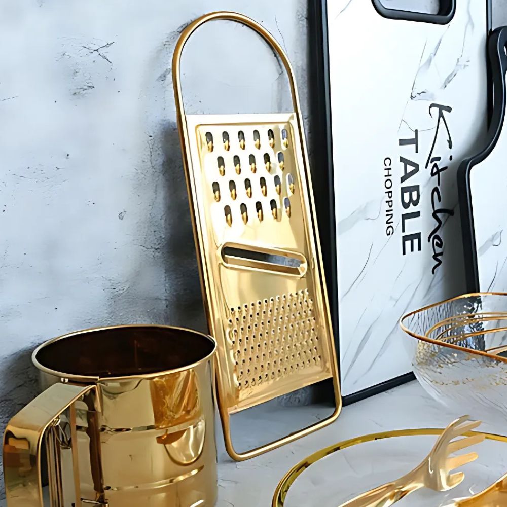 Golden Stainless Steel Grater — product detail view
