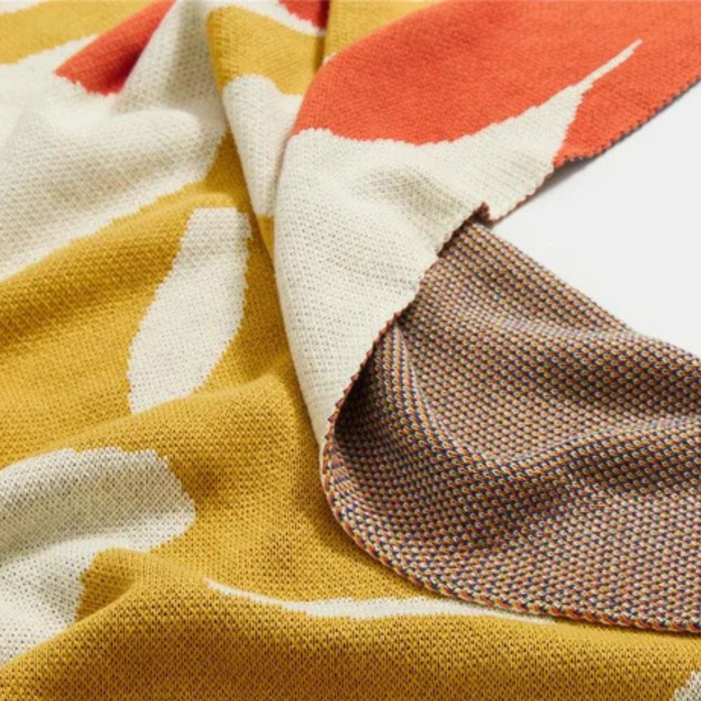 Tropical Breeze Knit Blanket — product in use