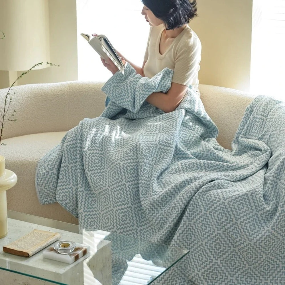 Cosy Maze Pure Cotton Blanket — main product photo