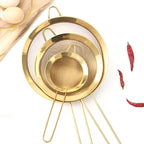 Golden Iron Fine Mesh Strainer — product detail view
