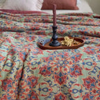 Vivid Heritage Floral Summer Blanket — product detail view