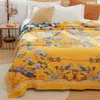 Ethereal Cotton Floral Bird Blanket — main product photo