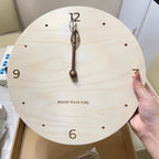 Minimalist Rope Wood Wall Clock — product close-up