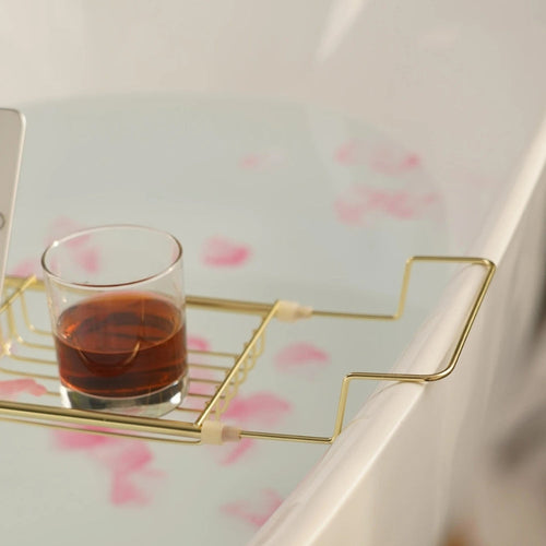 Adjustable Stainless Steel Bathtub Caddy Tray — product detail view