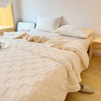 Plush Square Checkerboard Blanket — product detail view