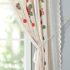 Festive Red Bell Curtains — product detail view